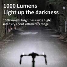 TOSUOD Bicycle Taillight, 1000 Lumens High Brightness Rear Light For Night Riding, Rear Mounted Design - Black - Multicolor - View 6