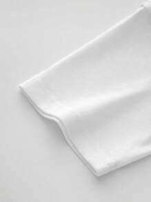 Camiseta De Manga Corta De Cuello Redondo Con Estampado De Cabeza De Toro De Estilo Occidental Para Hombre, Ropa De Verano Para Exteriores, Top Cómodo Y Versátil - Blanco - Ver 4