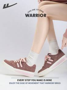 WARRIOR Zapatillas de skateboard para mujer Warrior, ligeras, cómodas, transpirables y de estilo modesto, casuales pero elegantes, aptas para todo el año, resistentes al desgaste y para uso diario, zapatillas de entrenamiento y running