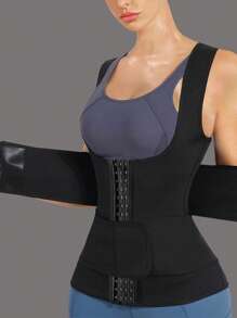1 pieza Corsé reductor de cintura con cremallera para mujer, chaqueta cinturón de la cintura