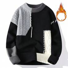Men's Autumn And Winter New Style Japanese Casual Round Neck Sweater Base Knit Sweater Loose And Versatile Sweater Men's Clothing