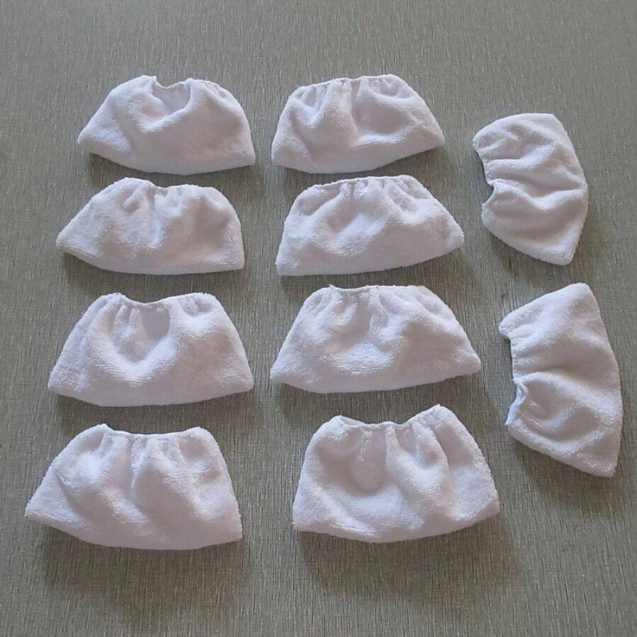 10pcs Washable Microfiber Steam Mop Pads - Reusable, Compatible With Karche-R SC1/SC2/SC3/SC4 Models, White - White - View 1