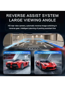 4.5" 1080P Full HD Dual Dash Cam, Front & Rear Recording, Backup Camera, Wide Angle Starlight Night Vision, Ultra-Thin Design, Fits Over 50 Vehicle Models