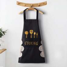 New Waterproof And Oil-Resistant Apron For Men And Women, Kitchen Cooking Home Use Anti-Stain