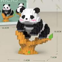 1 Set de Adorables Juguetes de Botella de Rompecabezas de Ensamblaje a Presión con Forma de Criatura de Mascota Panda, Diamante de Olla Caliente, Adecuado para Volver a la Escuela, Año Nuevo, Pascua, San Valentín, Cumpleaños, Regalos Festivos