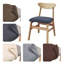 6X Stretch Dining Chair Seat Cover Cushion Slipcover Removable Elastic Covers Protection Home Restaurant Decoration,5-Colour - Light Grey - View 1