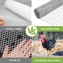 1pc Chicken Wire Fencing Mesh, Metal Floral Chicken Wire Fence For Crafts Poultry Garden, Hexagonal Galvanized Netting For Chicken Coop Barrier Rabbit Cage