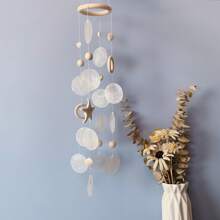 1pc Starfish Shell DIY Wind Chime Exquisite Wooden Moon Shell Wind Chime Home Window Sill Entrance Decoration Pendant Room Decors Garden Decor Wedding Decor Home Decors