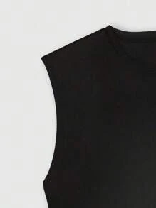 Men's Minimalist Style Casual Solid Color Tank Top, Daily Wear