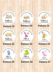 Pegatinas y logotipos personalizados, pegatinas personalizadas de 4, 5, 6 o 7 cm, personalizadas con su nombre y fecha, perfectas para pegatinas creativas como bodas, cumpleaños y bautizos. Adecuadas para diversas ocasiones, incluyendo fotos, imágenes, etiquetas, pegatinas con logotipo personalizado, invitaciones a fiestas de cumpleaños, suministros para fiestas de agradecimiento, multifuncionales, de dibujos animados, regalos ideales para él, regalos ideales para ella, mamá, amigos, hijo, hija, hogar, escuela, comedor, sala de estar, dormitorio, salón de té, oficina, útiles escolares, hogar y vida, decora tu hogar, etiquetas personalizadas - Multicolor - Ver 7