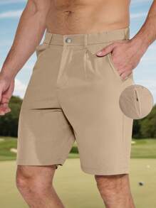 Men's 9" Golf Shorts Quick Dry Stretch UPF 50+ Lightweight Flat Front Shorts With 5 Pockets For Casual & Work Wear