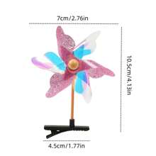 5pcs,Colorful Little Windmill Hairpin Party Headwear.
