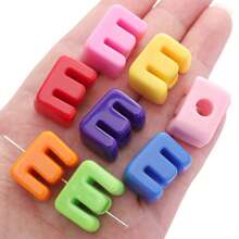 10pcs Letter 3D Beads -Random Color Mixing Of Number Beads, English Letter Beads- Used For Jewelry Creative DIY Make, Such As Bag Chains, Waist Chains,Phone Chains Accessories