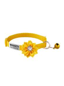 1pc Customized Rhinestone Flower Decor Pet Collar, Cartoon Anti-Choking Buckle Adjustable Size, Suitable For Cats Under 5kg Or Small/Medium Dogs, Personalized Label,Christmas Gift Supplies - Multicolor - View 13