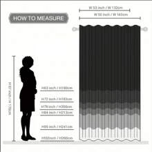 2 件装 白色朦胧镜面纱 浅色半透明 客厅、卧室、厨房、浴室、咖啡厅 通用可穿杆薄纱 - 白色 - 查看 2