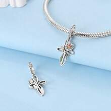 925 Sterling Silver Sunflower And Morning Glory Charm Tulip Daisy Charm Four Leaf Clover Charm Rose Charm Flower Charm Suitable For Women Bracelet Necklace DIY Jewelry Making Charm And Daily Clothing Matching Jewelry Decoration Suitable For Girls