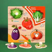 Fei Rui Educational Wooden Fruit Puzzle - 5 Unique Shapes, Realistic Detail, Ideal Learning Toy For Youngsters, Christmas, Halloween, Thanksgiving