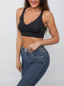 1 pezzo Reggiseno invisibile adesivo senza cuciture per donne, con strisce di gel e supporto morbido, reggiseno push-up invisibile