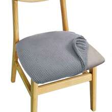6X Stretch Dining Chair Seat Cover Cushion Slipcover Removable Elastic Covers Protection Home Restaurant Decoration,5-Colour - Light Grey - View 2