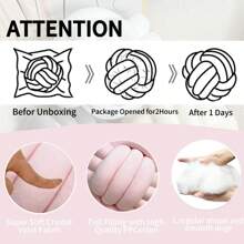 浅粉色装饰抱枕球结抱枕适用于家居椅子沙发美观圆形天鹅绒结抱枕垫