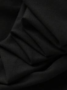 Oversized Cute Boba Tea Cartoon Print Round Neck Short Sleeve T-Shirt, New Summer Style, Suitable For Student Vacation Shopping, Back To School Season, Baby Tee - Black - View 4