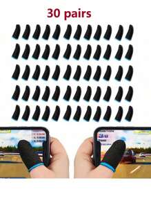 60-100 个黑色碳纤维指套简约款拇指套手指无缝触屏防汗透气手指套