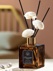 酒店级无焰精油藤条扩散器,持久芳香,适用于家庭、卧室、客厅、浴室和各种场合。优雅的房间装饰,贴心浪漫,除臭,空气清新,适合家庭和汽车使用 - 50ml - 查看 3