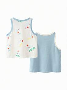 mini bala Boys' Breathable Tank Top, Soft And Sweat-Free Summer Base Layer - Gray Blue - View 5