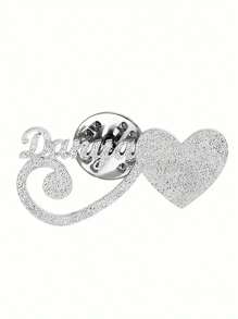 Custom Shiny Frosted Name Brooch Lapel Suit Pin Stainless Steel Heart&Butterfly&Birthday&Flowers&Stethoscope Pins Badge Brooches Personalization Jewelry For Women Men