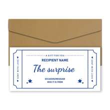 1pc Customized Gift Voucher, Personalized Creative Surprise Travel Coupon, Holiday Reveal, Boarding Pass, Holiday Coupon, Birthday Surprise Ticket,Back To School,School Supplies