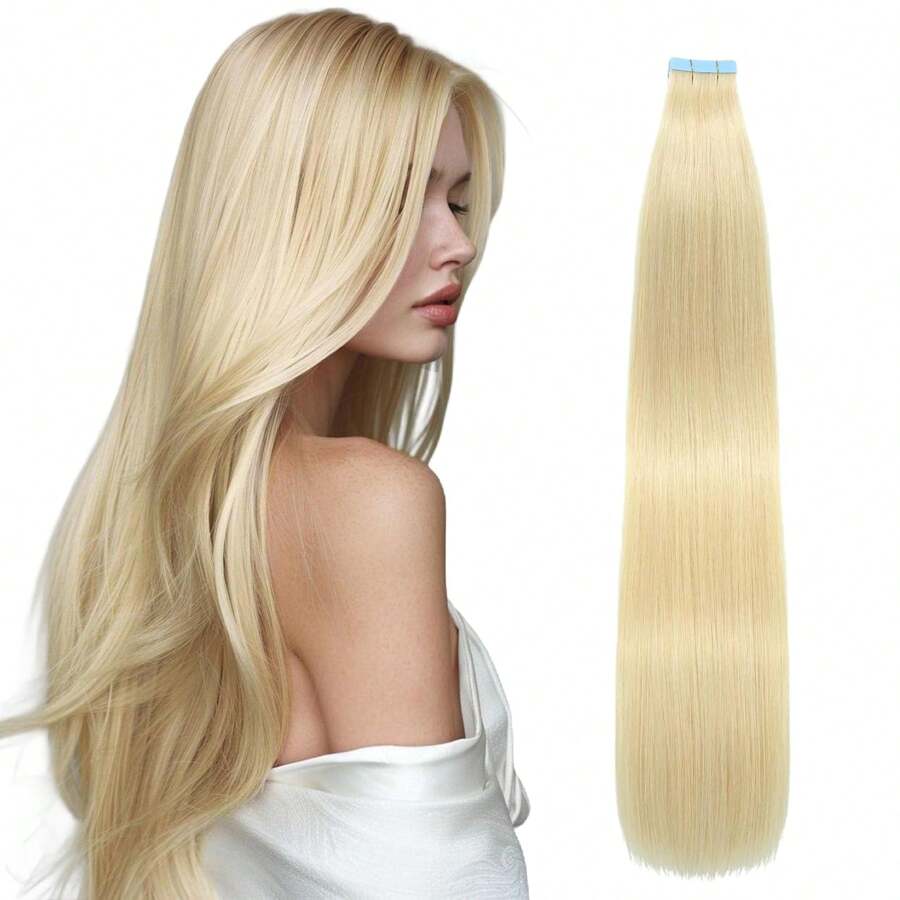Tape In Hair Extensions 18 Inches 10pcs 20g/Pack Straight Seamless Skin Weft Tape Hair Extensions