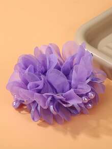 1 pieza/Set Accesorios para el cabello de flores de princesa lindas para niñas, sujetadores de moño, decoración de cabello para actuaciones dulces - Multicolor - Ver 11