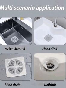 50 件装排水过滤器盖，用于头发堵塞，防蝇硅胶过滤网，家用浴室厨房防 - 彩色 - 查看 4