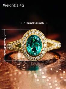 1 PC Luxe Cubic Zirconia Ring Voor Vrouwen Voor Valentijnsdag Cadeau Bruiloft Jubileum Feest Sieraden,Mama,Moeder,Moederdag,Cadeau