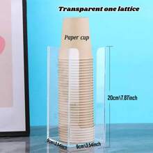 Ein Papierbecher-Halter für den Schreibtisch, Einweg-Becher-Extraktor und Becher-Aufbewahrungsbox. Raumdekoration. Transparent/Schwarz/Verschiedene Spezifikationen. Geeignet für: Wohnzimmer, Küche, Esszimmer, Café, Büro, Feiertage, Familienfeiern usw. Küchendekoration, Schreibtischdekoration. Weihnachtsgeschenke.