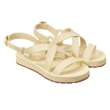 Dunas Women's Papete Sandal - 米色 - 查看 4