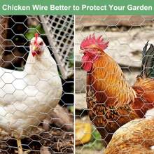 1pc Chicken Wire Fencing Mesh, Metal Floral Chicken Wire Fence For Crafts Poultry Garden, Hexagonal Galvanized Netting For Chicken Coop Barrier Rabbit Cage