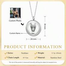 Customized Pet Portrait Memorial Urn Necklace, Personalized Pet Urn Necklace, Pet Urn Jewelry, Dog Memorial Gift, Pet Memorial Jewelry Necklace With Dog Hair/Fur, Memorial Gift With Pet Portrait Carving, Cat Memorial Gift