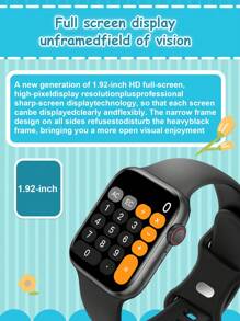 1pc 1.83" Touch Screen Multi-Function Kids Smart Watch With Silicone Strap, Suitable For Teenagers, Support Android And IOS, Featuring Various Sports Modes, Photography, Social Apps Notification, Bluetooth, 180mAh Battery, Suitable For School And Exercise