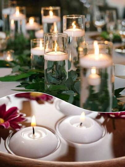 50/30/20/10/1pc Floating Candle Scented Candle Floating Balloon Wedding Decoration Candle, Suitable For Hotel Candle, Float Wax, Float Wax, Tea Wax, Wedding Romantic Candle, Round Table Centerpiece Candle Gifts Birthday Graduation