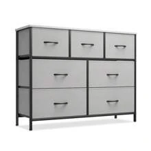 7-Tier Drawers Dresser Fabric Chest Storage Rustic Bedroom Organizer Furniture