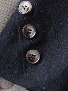 HOMEYEE Áo blazer cổ ve lật tay dài kiểu cổ điển thanh lịch, thường ngày, phù hợp cho kỳ nghỉ, công sở, nghề nghiệp, cỡ lớn, thích hợp cho mùa xuân, thu và đông, màu đen. - màu đen - Xem 5