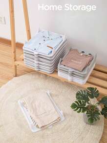 5 pièces Étagères de rangement pliables pour vêtements, racks organisateurs multicouches pour armoire