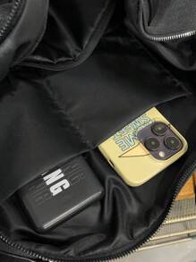 Peach Tree Tote Bag, Shoulder Bag For Men, Canvas Shopping Bag, Beach Bag, Reusable Shopping Bag, Travel Bag, Suitable For University, School, Vacation, Large Capacity, Lightweight, Autumn, Christmas, Thanksgiving, Winter, Wallet, Storage Bag, Gym Bag, Black, Outdoor Multifunctional Fashion Travel, Gift For Friends, Valentine's Day Hand Bag - Multicolor - View 10