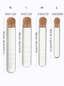 1pc/4pcs/6pcs/8pcs Transparent Glass Tea Infuser Creative Test Tube Tea Strainer