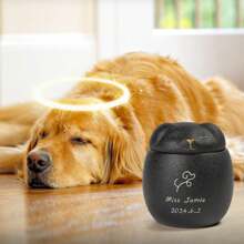 Engraved Pet Urns With Names And Dates,Personalized Cremation Urns For Dogs & Cats,Pet Loss Gifts,Pet Memorial Art - Multicolor - View 3