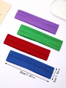 4PCS Unisex Verstelbare Elastische Sport Hoofdbanden, Zachte Absorberende Zweet Hoofdband Voor Yoga Hardlopen Fitness Workout, Casual Straatkleding, Alle Seizoenen