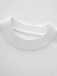 Playera Blanca Hombre NSQK Casual 100% Algodón - Blanco - Ver 4