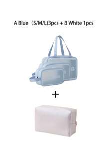 1 件便携式旅行化妆包，女士防水化妆包，带隔层，大容量洗漱用品收纳包，PU 皮革，适合女性、母亲、学生、宿舍、海滩、邮轮旅行、暑假必备的礼物 - 彩色 - 查看 39