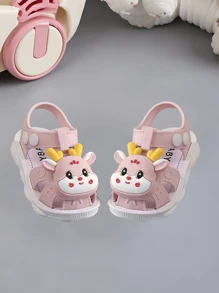Children's Pearl Heart Sandals Roman Cross Girls 2025 Korean Style All-Matching Fashionable Western-Style Anti-Slip Soft-Sole Sandals
